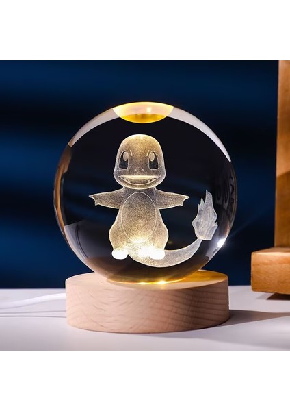 Pokemon Crystal Ball 3D Pikachu Gengar Mewtwo Lamba Tabanı Pokeball Kristal Pokemon Gl Ball Figür Gece Lambası Noel Hediyesi (Yurt Dışından)