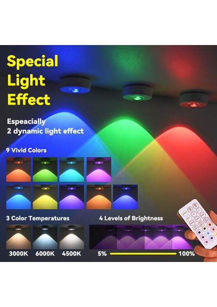 Rgb 12 Renkli Gece Lambası Kablosuz Uzaktan Kumandalı Tip-C Işıklı Mutfak Gardırop Yatak Odası Için Elektrikli Dolap Lambası (Yurt Dışından)