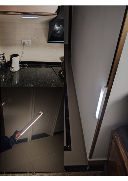 Kablosuz LED Hareket Sensörlü Gece Lambası Manyetik Şerit USB Mutfaklar Dolaplar Merdivenler ve Koridorlar Için (Yurt Dışından)
