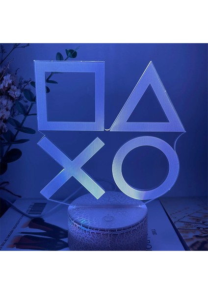 3D LED Oyun Kurulumu Rgb Lamba USB ile Çalışan Oyun Odası Çocuk Lambası Yatak Odası Gece Lambaları LED Masa Lambası Iç Aydınlatma Hediyeler (Yurt Dışından)