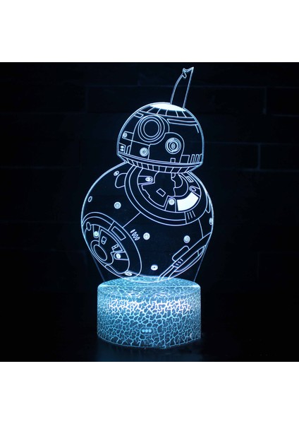 Anime Yoda Bebek 3D Lamba LED Illüzyon Gece Lambası Renk Değiştiren Lampara Çocuklar Için Yatak Odası Dekor Gece Lambası Manga Groot Masa Lambası (Yurt Dışından)