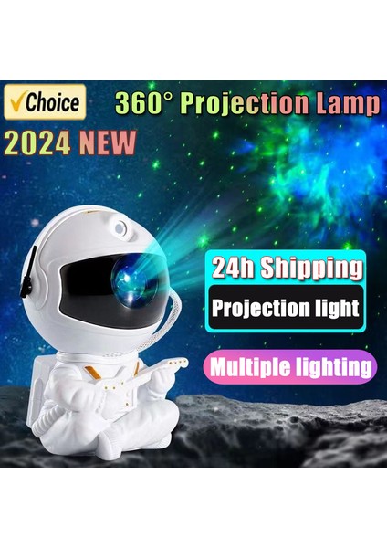 Galaxy Star Astronot Prctor LED Gece Lambası Yıldızlı Gökyüzü Projektörleri Lamba Dekorasyonu Yatak Odası Dekoratif Çocuklar Için Hediyeler (Yurt Dışından)