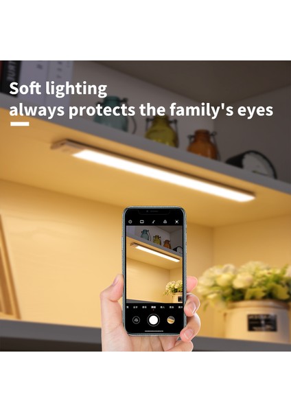 Dolap Işığı USB Hareket Sensörü LED Üç Renk Bir Lambada Mutfak Gardırop Iç Aydınlatma 10/20/30/40/50CM (Yurt Dışından)