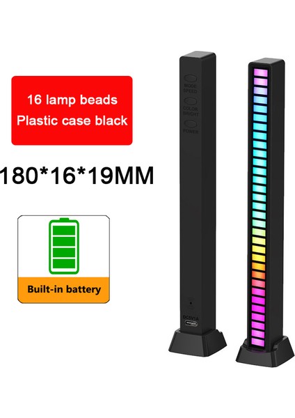 Rgb Lamba LED Şerit Işıklar Alıcı Işık Ses Kontrol Lambası Ortam Işığı Akıllı App Kontrolü Müzik Ritmi Oyun Masaüstü Işığı Için (Yurt Dışından)