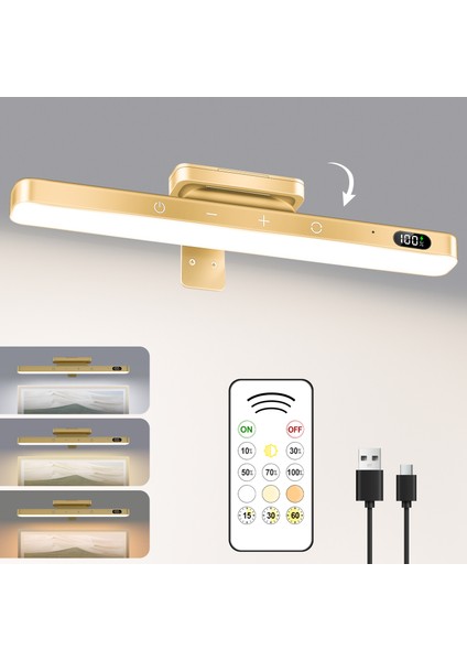 Wılled Dokunmatik Masa Lambası Manyetik Masa Lambası Dahili 2500MAH Okuma Dolabı Aynası Başucu Gece Lambaları (Yurt Dışından)