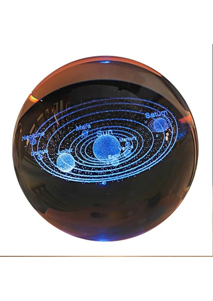 3D Kristal Işıklar Lamba Parlayan Gezegensel Galaksi Gece Lambası Kristal Küre Gece Işıkları Başucu Lambası Ev Dekoru Noel Hediyesi (Yurt Dışından)