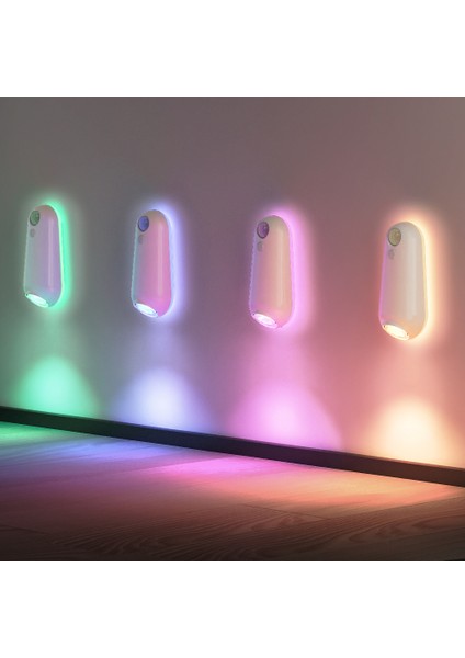 LED Akıllı Hareket Sensörü Gece Lambası Tuvalet Oturağı Işıkları USB 8 Renkli Lamba Yaz Koridoru Wc Kamp Ev Dekoru Için (Yurt Dışından)