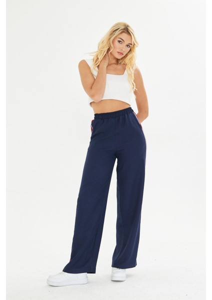 Şeritli Bol Paça Pantolon fiyatları