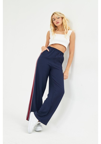 Şeritli Bol Paça Pantolon indirimleri