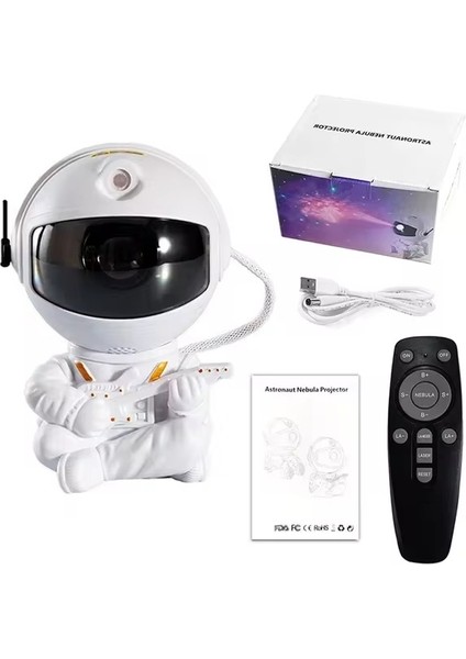 Galaxy Star Astronot Prctor LED Gece Lambası Yıldızlı Gökyüzü Projektörleri Lamba Dekorasyonu Yatak Odası Dekoratif Çocuklar Için Hediyeler (Yurt Dışından)