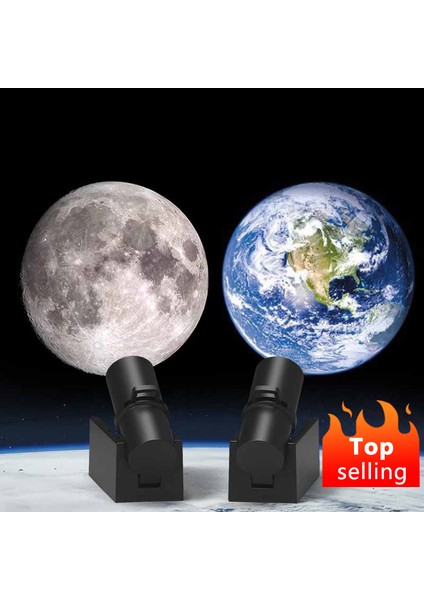 Dünya Ay Prction Lambası Yıldız Prctor Gezegen Prctor Arka Plan Atmosfer LED Gece Lambası Çocuklar Için Yatak Odası Duvar Dekoru (Yurt Dışından)