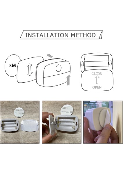 Mini LED Gece Lambası Hareket Sensörlü Işık Iç Mekan Aaa Güçlendirilmiş Yatak Odası Duvar Merdiven Dolap Koridor Gövde Indüksiyon Lambası (Yurt Dışından)