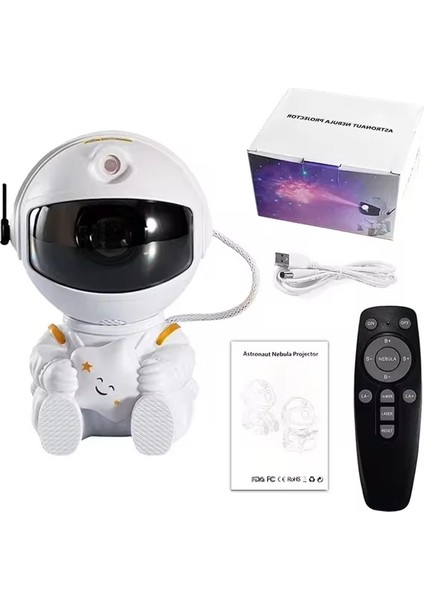 Galaxy Star Astronot Prctor LED Gece Lambası Yıldızlı Gökyüzü Projektörleri Lamba Dekorasyonu Yatak Odası Dekoratif Çocuklar Için Hediyeler (Yurt Dışından)