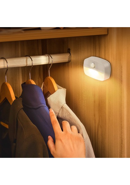 Hareket Sensörlü Mini Gece Lambası Güçlendirilmiş Yatak Odası LED Dolap Işıkları Oda Başucu Koridor Dolap Mutfak Tuvalet Merdiven (Yurt Dışından)