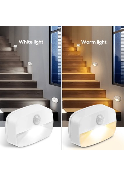 Hareket Sensörlü Mini Gece Lambası Güçlendirilmiş Yatak Odası LED Dolap Işıkları Oda Başucu Koridor Dolap Mutfak Tuvalet Merdiven (Yurt Dışından)