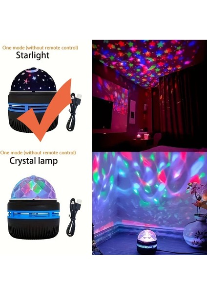 Kuzey Galaksi Işığı LED Su Desenli Yıldızlı Gökyüzü Işığı Uzaktan Kumandalı Aurora Koruma Işığı USB Tak-Çalıştır Sihirli Top Sahne Ktv (Yurt Dışından)