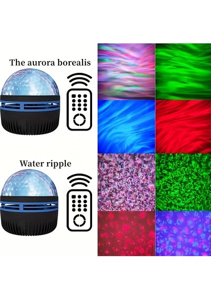 Kuzey Galaksi Işığı LED Su Desenli Yıldızlı Gökyüzü Işığı Uzaktan Kumandalı Aurora Koruma Işığı USB Tak-Çalıştır Sihirli Top Sahne Ktv (Yurt Dışından) fırsatları