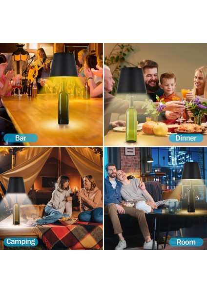LED Şarap Şişesi Lambası 3 Renk Dokunmatik Kontrol ve Kademesiz Karartma Masa Lambası Gece Lambası (Yurt Dışından) fırsatları
