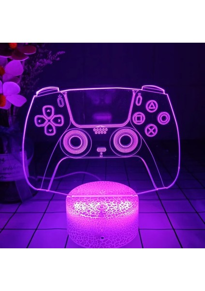 3D LED Oyun Kurulumu Rgb Lamba USB ile Çalışan Oyun Odası Çocuk Lambası Yatak Odası Gece Lambaları LED Masa Lambası Iç Aydınlatma Hediyeler (Yurt Dışından)