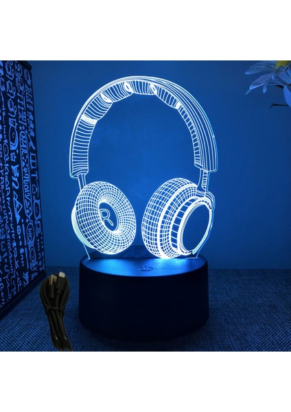 Neon Gamer 3D Lamba LED Gece Lambası Oyun Kurulumu Rgb Çocuk Lambaları Oyuncu Odası Dekorasyonu Yatak Odası Masa Lambası Kişiselleştirilmiş Hediyeler (Yurt Dışından)