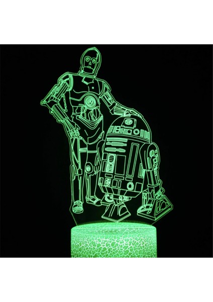 Anime Yoda Bebek 3D Lamba LED Illüzyon Gece Lambası Renk Değiştiren Lampara Çocuklar Için Yatak Odası Dekor Gece Lambası Manga Groot Masa Lambası (Yurt Dışından)