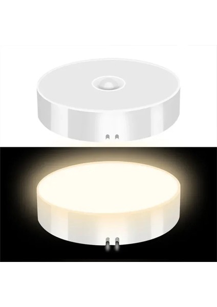 Pır Hareket Sensörlü LED Gece Lambası USB Gece Lambası Mutfak Dolabı Gardırop Lambası Merdiven Kablosuz Dolap Lambası (Yurt Dışından)