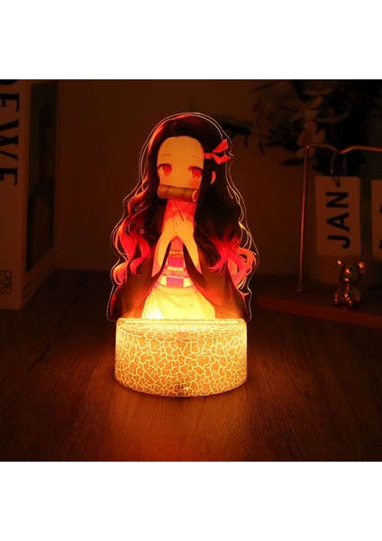Anime Figürleri 3D Lamba Tanjirou Nezuko Zenitsu LED Gece Lambası Uzaktan Kumanda Akıllı Dokunmatik Lamba Oda Dekoru Doğum Günü Noel Hediyesi (Yurt Dışından) fırsatları