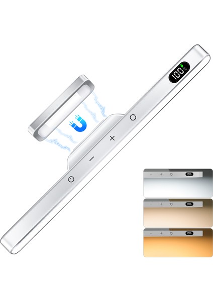 Wılled Dokunmatik Masa Lambası Manyetik Masa Lambası Dahili 2500MAH Okuma Dolabı Aynası Başucu Gece Lambaları (Yurt Dışından)