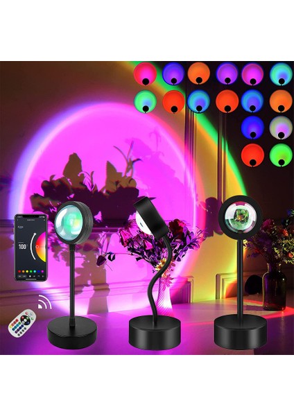USB 5V Tuya Akıllı Gün Batımı Lambası Gece Lambası Gün Batımı Prctor Akıllı Yaşam App Uzaktan Kumanda LED Işıklar Oda Dekorasyonu Fotoğrafçılık Hediye (Yurt Dışından)