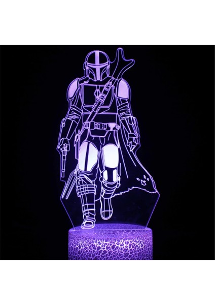 Anime Yoda Bebek 3D Lamba LED Illüzyon Gece Lambası Renk Değiştiren Lampara Çocuklar Için Yatak Odası Dekor Gece Lambası Manga Groot Masa Lambası (Yurt Dışından)