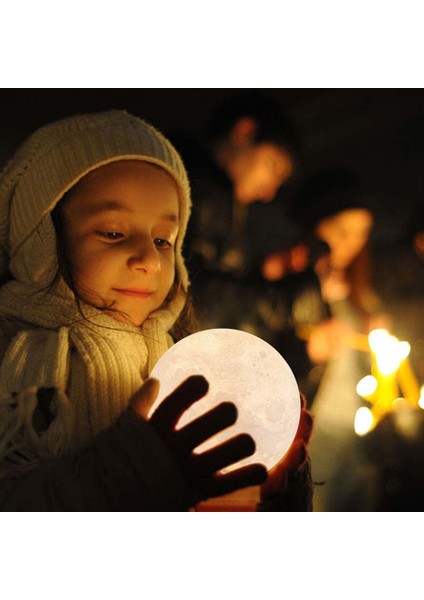 Dropship 3D Baskılı Yıldız Ay Işıkları Renkli Dokunmatik Gece Lambası Ev Dekoru Yaratıcı Hediye USB LED Gece Lambası (Yurt Dışından) modelleri