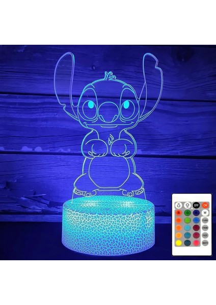 Stitch Lamp 16 Renk 3D Gece Lambası Uzaktan Kumandalı Oda Dekoru Sevgililer Günü Yıldönümü Doğum Günü Hediyesi Noel Hediyeleri (Yurt Dışından) fiyatları