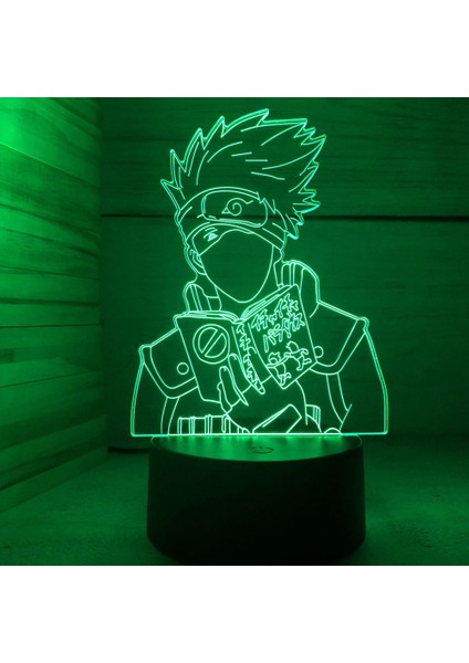Anime Naruto Naruto Sasuke Namikaze Minato Karikatür 3D Gece Lambası Moda Yatak Odası Başucu Lambası Ortam Işığı Masaüstü Süsü (Yurt Dışından)