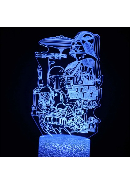 Anime Yoda Bebek 3D Lamba LED Illüzyon Gece Lambası Renk Değiştiren Lampara Çocuklar Için Yatak Odası Dekor Gece Lambası Manga Groot Masa Lambası (Yurt Dışından)