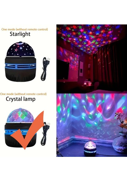 Kuzey Galaksi Işığı LED Su Desenli Yıldızlı Gökyüzü Işığı Uzaktan Kumandalı Aurora Koruma Işığı USB Tak-Çalıştır Sihirli Top Sahne Ktv (Yurt Dışından)