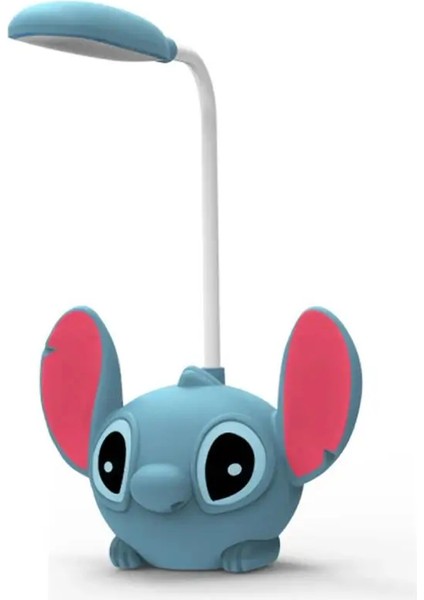 LED Lilo & Stitch Kalemtıraşlı Masa Lambası Katlanabilir Işık Sevimli Masa Küçük Kitap Lambası USB Şarjlı Işık Hediye (Yurt Dışından)