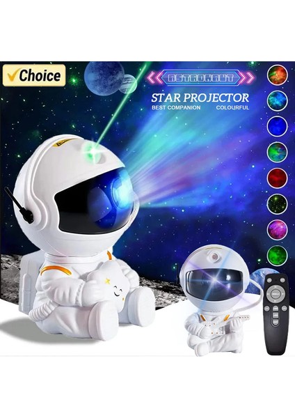 Galaxy Star Astronot Prctor LED Gece Lambası Yıldızlı Gökyüzü Projektörleri Lamba Dekorasyonu Yatak Odası Dekoratif Çocuklar Için Hediyeler (Yurt Dışından)