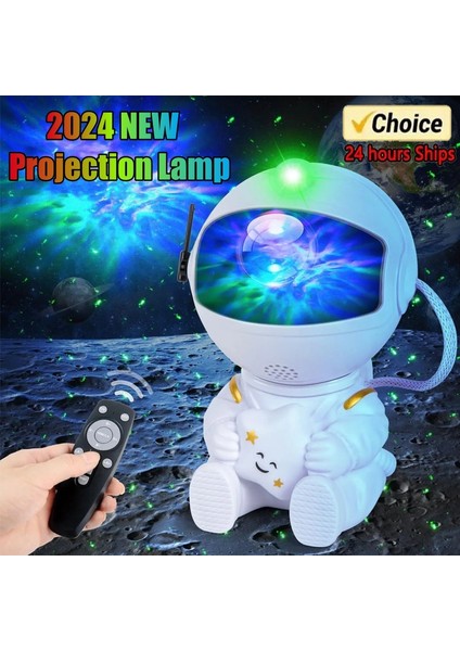 Galaxy Star Astronot Prctor LED Gece Lambası Yıldızlı Gökyüzü Projektörleri Lamba Dekorasyonu Yatak Odası Dekoratif Çocuklar Için Hediyeler (Yurt Dışından)