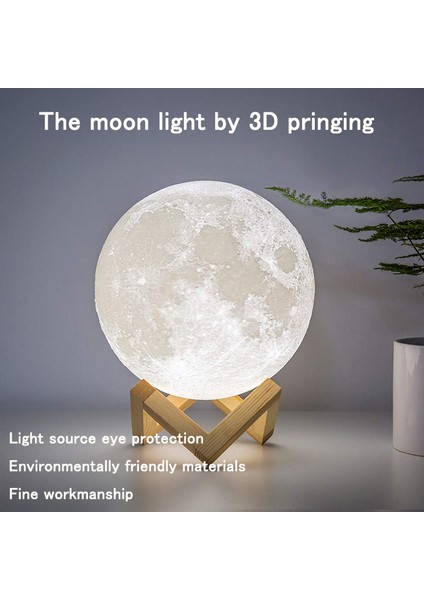 T20 LED Gece Lambası 3D Baskı Ay Lambası Renk Değişimi 3D Işık Dokunmatik Ay Lambası Çocuk Işıkları Gece Lambası Ev Için (Yurt Dışından)