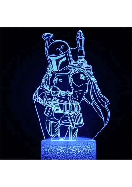Anime Yoda Bebek 3D Lamba LED Illüzyon Gece Lambası Renk Değiştiren Lampara Çocuklar Için Yatak Odası Dekor Gece Lambası Manga Groot Masa Lambası (Yurt Dışından)