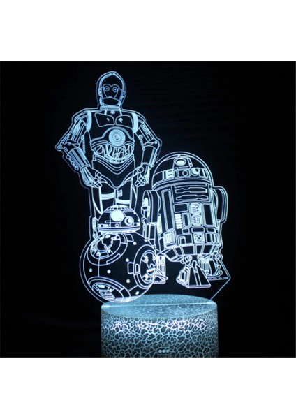 Anime Yoda Bebek 3D Lamba LED Illüzyon Gece Lambası Renk Değiştiren Lampara Çocuklar Için Yatak Odası Dekor Gece Lambası Manga Groot Masa Lambası (Yurt Dışından)