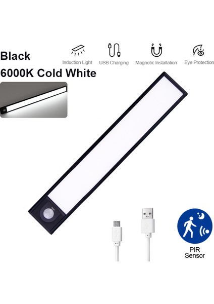 Ultra Ince LED Dolap Işığı Hareket Sensörlü Işık USB Gece Işıkları Indüksiyon Lambası Gardırop Dolap Mutfak Aydınlatması (Yurt Dışından)