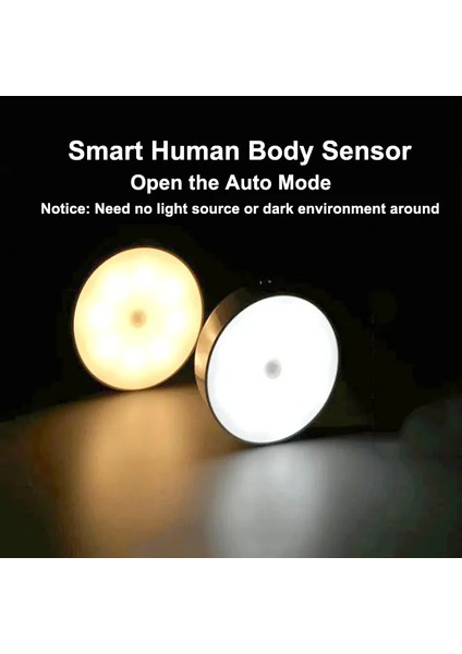 LED Akıllı Insan Vücudu Sensörü Gece Lambası Acil Otomatik Aydınlatma USB Şarj Kablosuz Manyetik Emme Gece Lambası Kullanımı (Yurt Dışından) modelleri