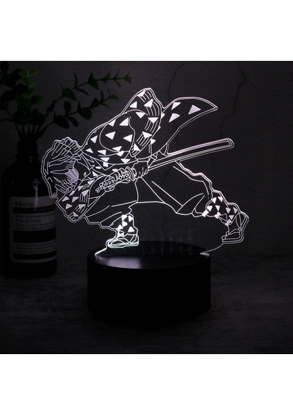 Kimetsu No Yaiba Nezuko Kamado Figürü LED Gece Lambası Yatak Odası Dekoru Gece Lambası Çocuk Çocuk Masası 3D Lamba Demon Slayer Hediye (Yurt Dışından) modelleri