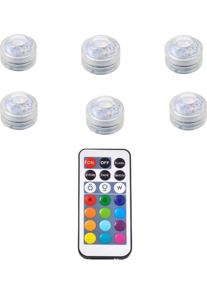 Uzaktan Kumandalı Mini Sualtı LED Işıklar - Parti Etkinlik Vazo Balık Tankı Için Güçlendirilmiş Küçük Çay Işığı Sualtı Işığı (Yurt Dışından)
