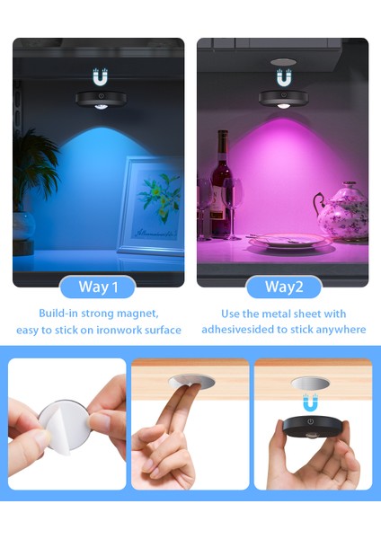 Wılled Gece Lambası 3'lü Uzaktan Kumandalı 1200MAH Puck Işığı Zamanlayıcılı Duvar Dolabı Dolabı Için Resim Işıklarına Yapış (Yurt Dışından)