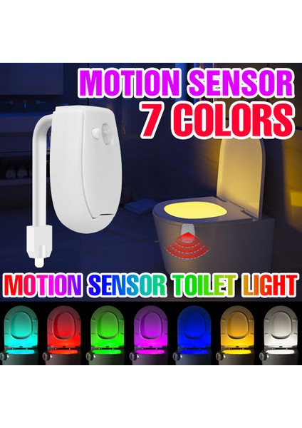 Rgb LED Lamba Akıllı Pır Hareket Sensörü Tuvalet Oturağı Gece Lambası Su Geçirmez Wc Tuvalet Kasesi Arka Aydınlatma LED Lamba Banyo Tuvalet Odası Için (Yurt Dışından)