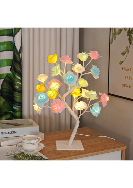 36LED/108LED Masa Lambası Gül Işık Dizisi Ağaç Gece Işıkları USB Güç Kaynaklı Aydınlatma Kızlar Aşıklar Partisi Kamp Yaz Dekoru (Yurt Dışından)