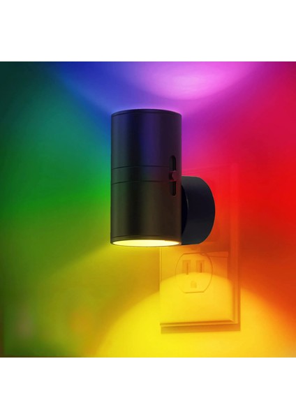 Silindirik LED Gece Lambası Modern Duvar Lambası Sensörlü Ayarlanabilir Parlaklık Kısılabilir Gece Lambaları Koridor Yatak Odası Için (Yurt Dışından)