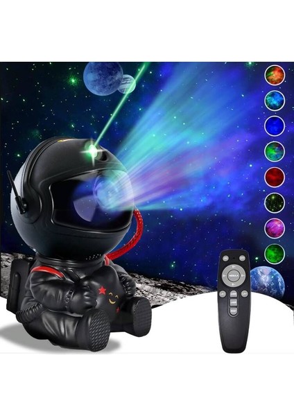 Astronot Galaksi Prctor Gece Lambası Yıldızlı Gökyüzü Yıldız USB LED Yatak Odası Dekorasyon Gece Lambası Uzaktan Kumanda Çocuk Doğum Günü Hediyesi (Yurt Dışından)
